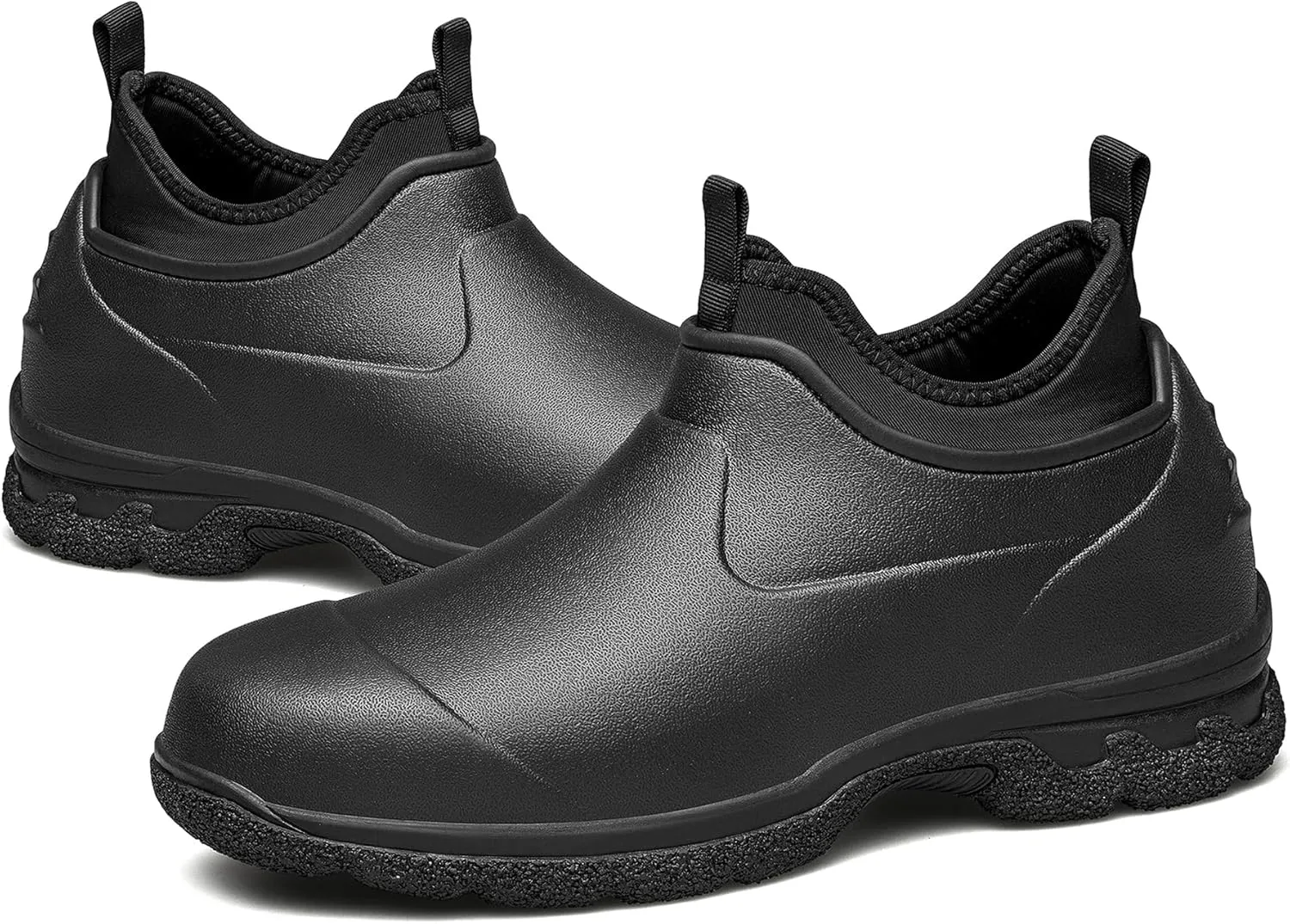 TENGTA Unisex Waterproof Neoprene Garden Shoes Mens Slip-On Mud Rain Boots for Gardening, Mowing, and Outdoor Use
