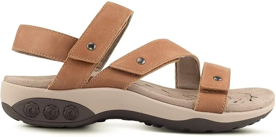 Therafit Haley Fully Adjustable Arch Support Leather Women's Sandal - for Plantar Fasciitis/Foot Pain