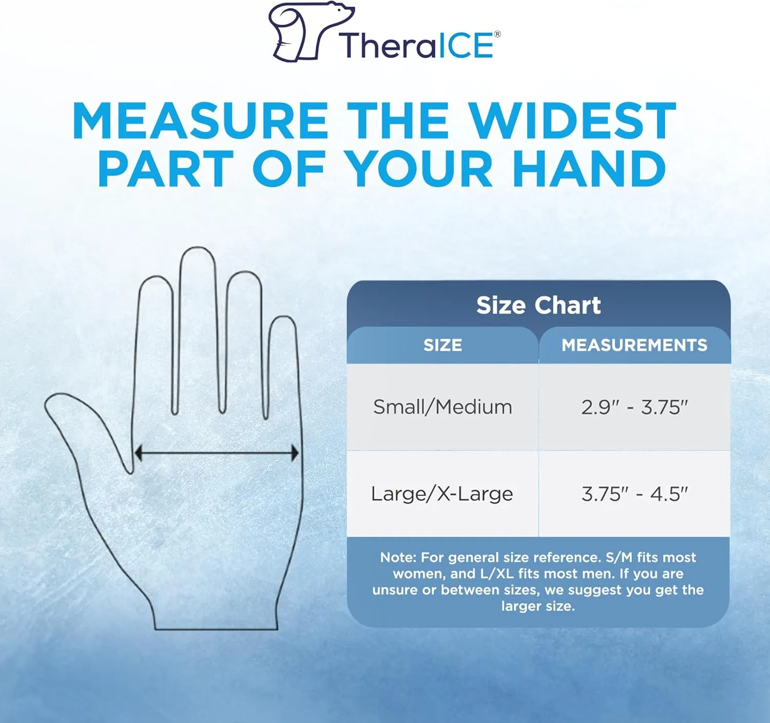TheraICE Wrist Ice Pack - Soft Gel Ice Pack Wrap Thumb Brace for Either Wrist for Hot & Cold Hand Therapy - Fits Most Men - L/XL