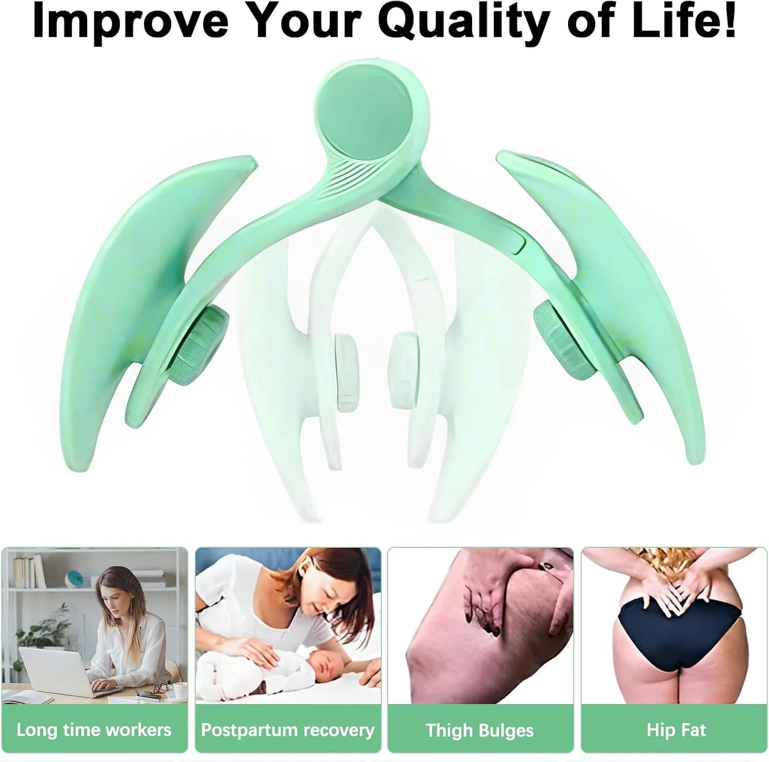 Thigh Master Hip Trainer Kegel Exerciser, Pelvic Floor Trainer for Postpartum Rehabilitation, Inner Thigh Trimmer, Toner Workout