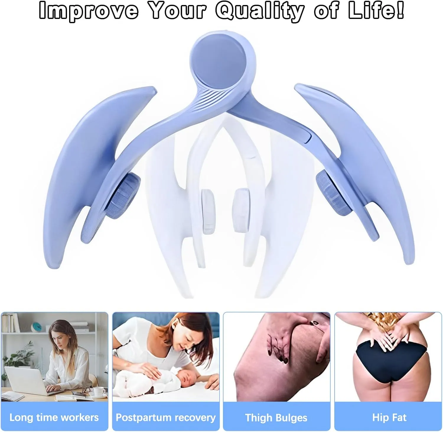 Thigh Master Hip Trainer Kegel Exerciser, Pelvic Floor Trainer for Postpartum Rehabilitation, Inner Thigh Trimmer, Toner Workout