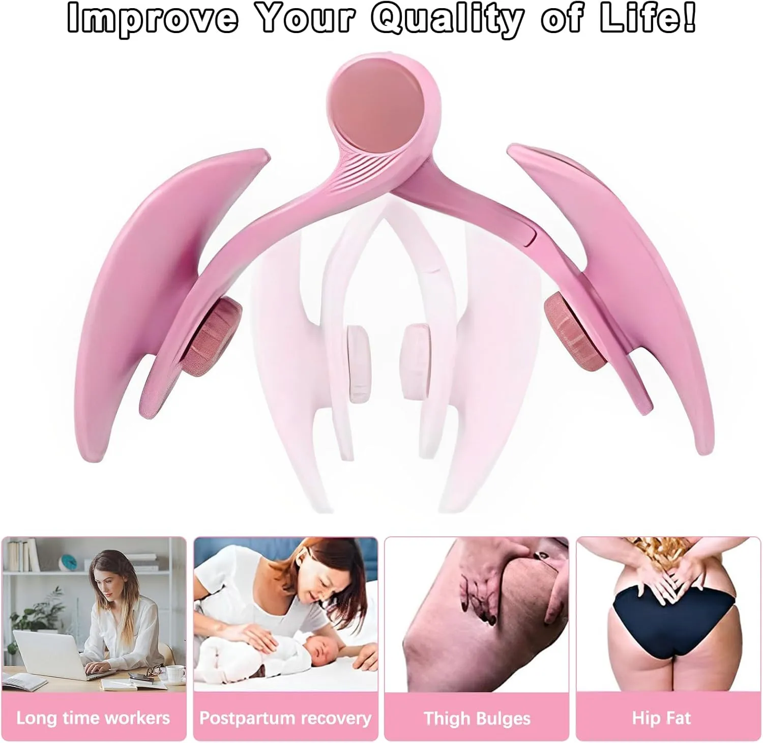 Thigh Master Hip Trainer Kegel Exerciser, Pelvic Floor Trainer for Postpartum Rehabilitation, Inner Thigh Trimmer, Toner Workout