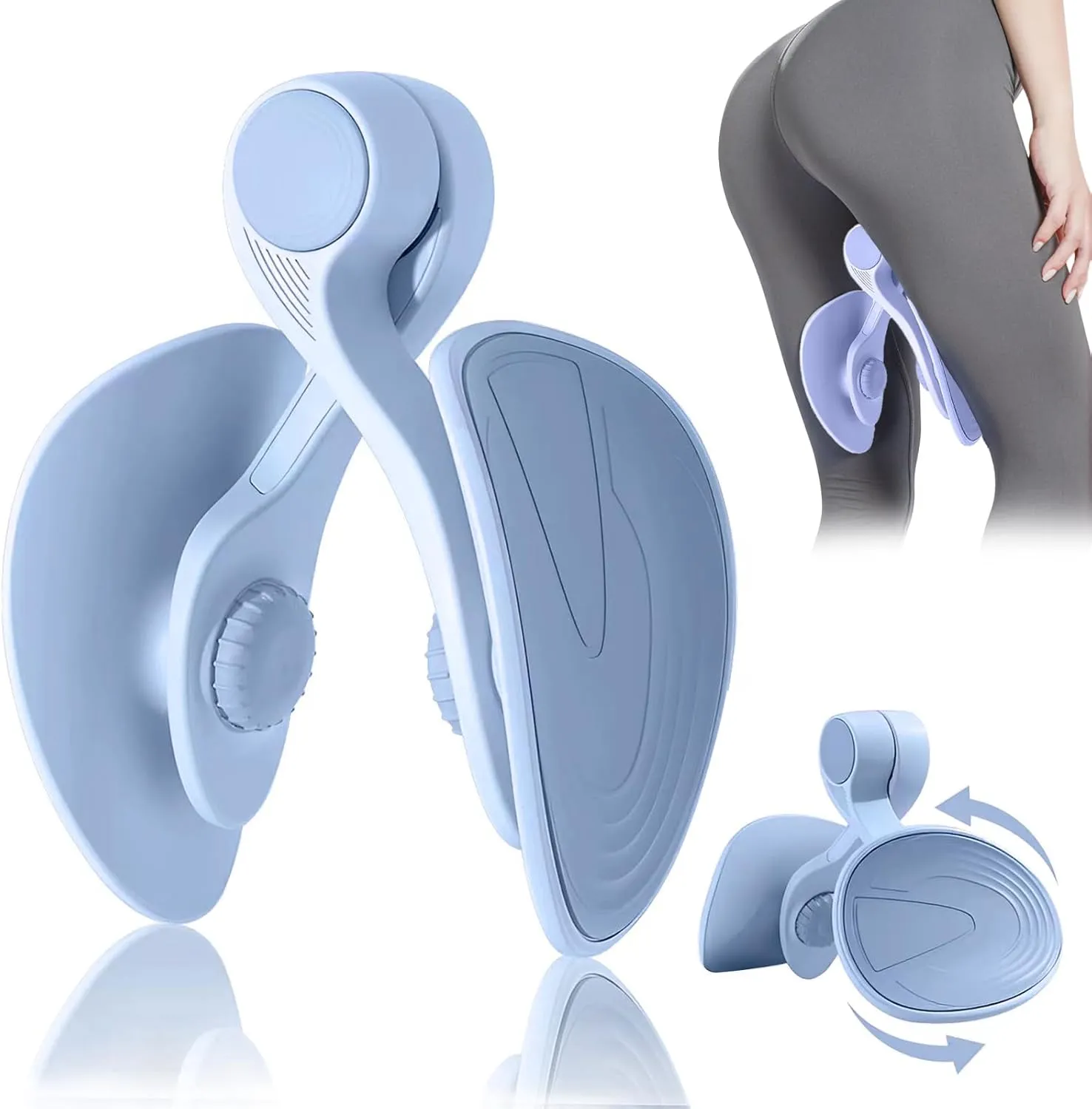 Thigh Master Hip Trainer Kegel Exerciser, Pelvic Floor Trainer for Postpartum Rehabilitation, Inner Thigh Trimmer, Toner Workout