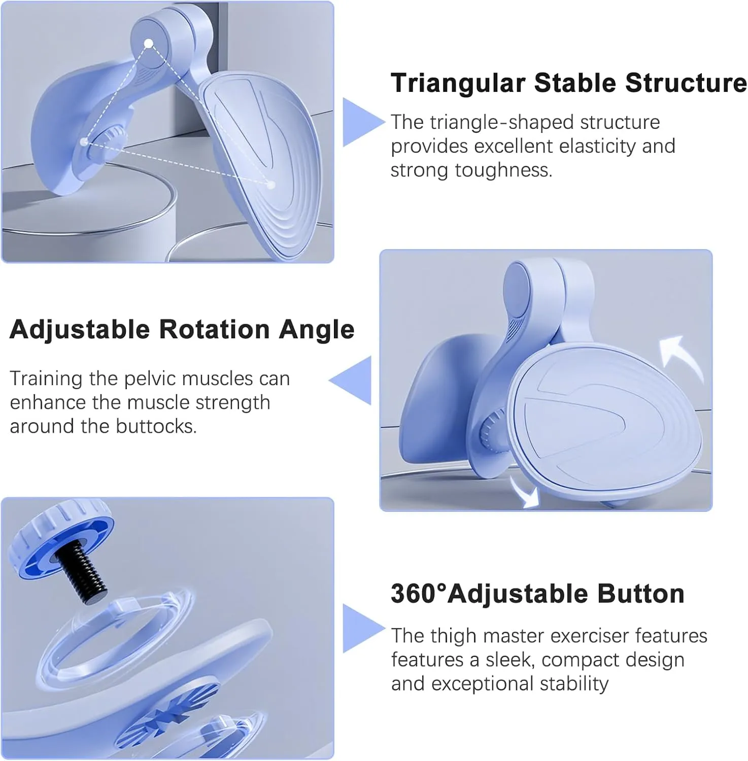 Thigh Master Hip Trainer Kegel Exerciser, Pelvic Floor Trainer for Postpartum Rehabilitation, Inner Thigh Trimmer, Toner Workout