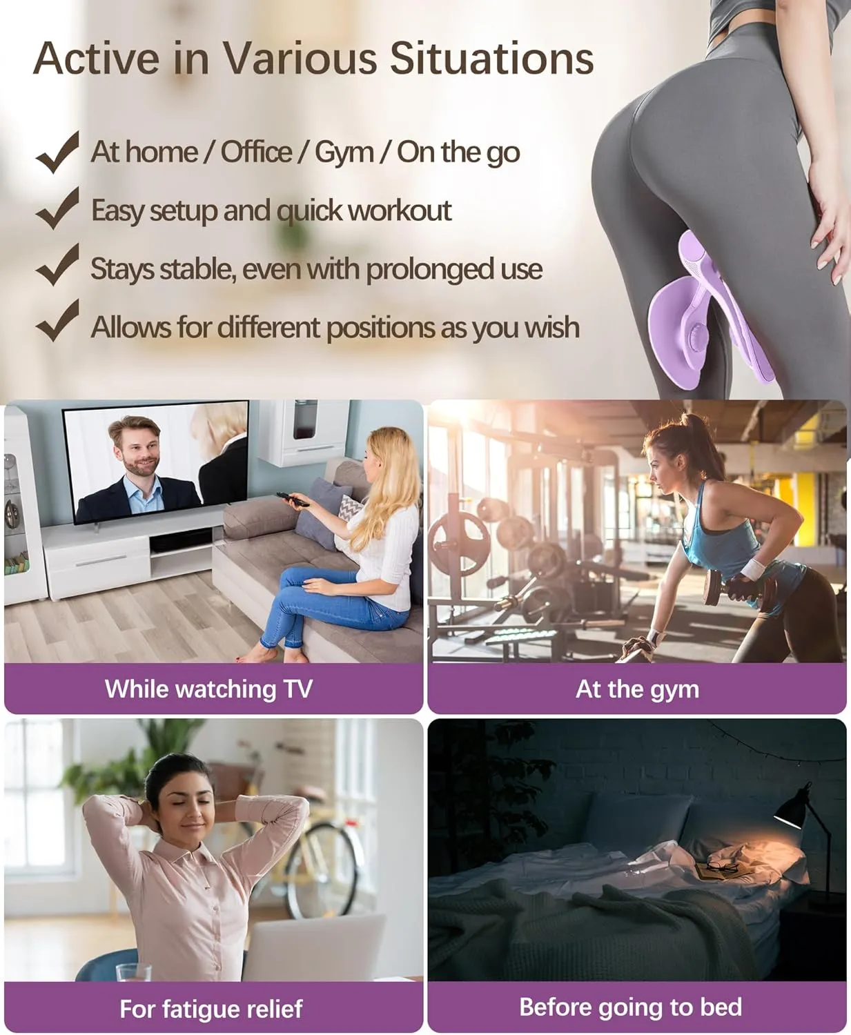 Thigh Master Hip Trainer Kegel Exerciser, Pelvic Floor Trainer, Kegel Trainer for Postpartum Rehabilitation, Trimmer Inner Thigh, Thigh Toner Workout