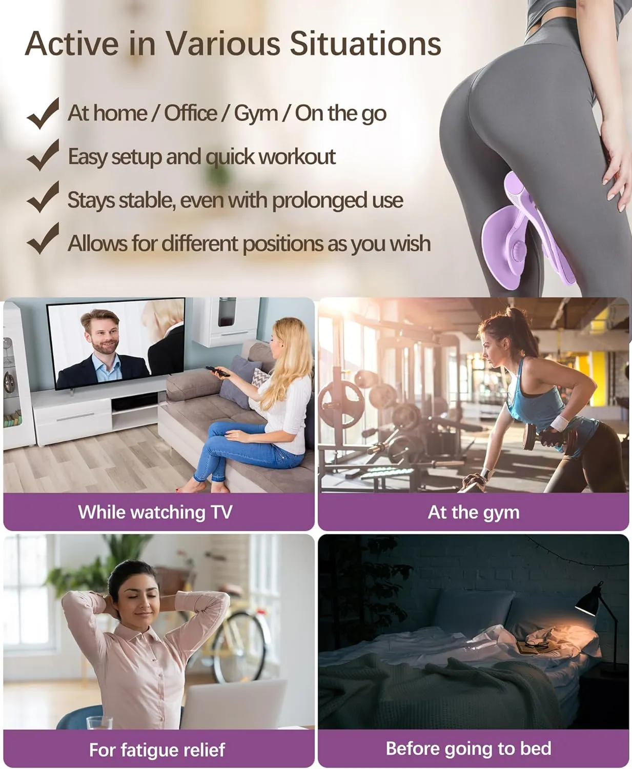 Thigh Master Hip Trainer Kegel Exerciser, Pelvic Floor Trainer, Kegel Trainer for Postpartum Rehabilitation, Trimmer Inner Thigh, Thigh Toner Workout