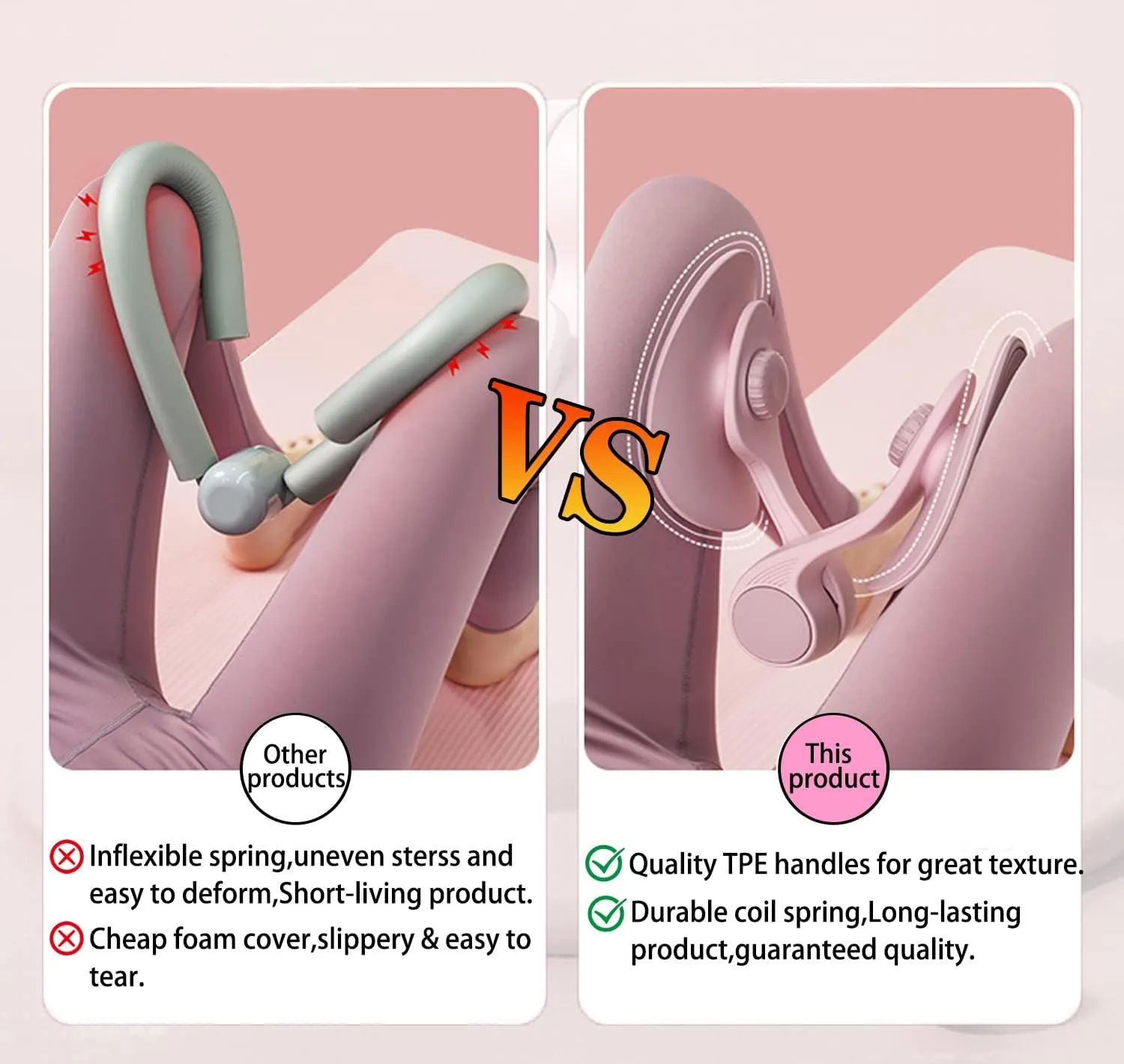 Thigh Master Hip Trainer Kegel Exerciser, Pelvic Floor Trainer, Kegel Trainer for Postpartum Rehabilitation, Trimmer Inner Thigh, Thigh Toner Workout