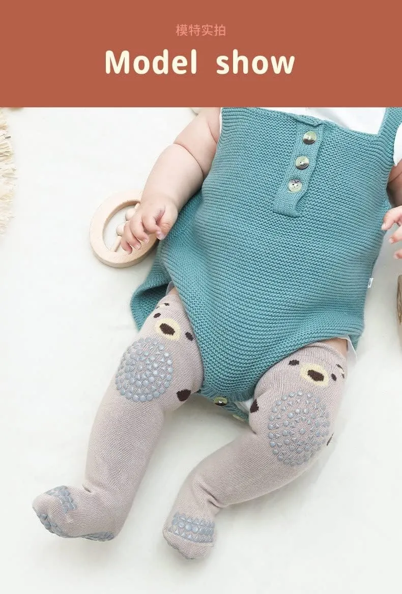 Toddlers Knee High Socks Girl Boy Non Slip with Grips Anti Skid Socks Newborn Infant Indoor Floor Crawling Tube Stockings