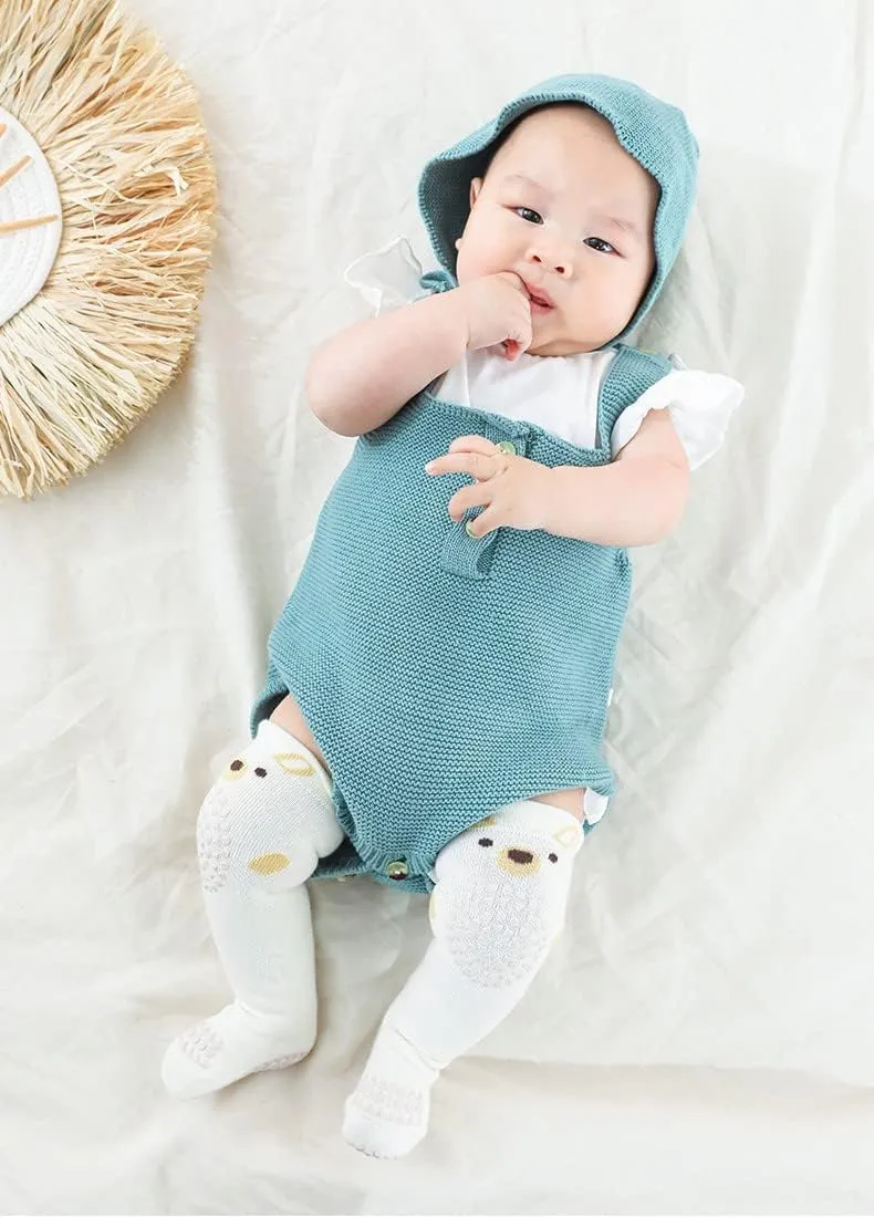 Toddlers Knee High Socks Girl Boy Non Slip with Grips Anti Skid Socks Newborn Infant Indoor Floor Crawling Tube Stockings