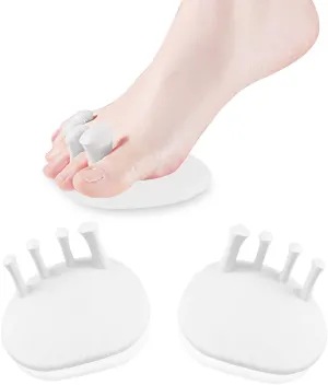 Toe Separators for Overlapping Toes Women,White Calf Trainer Toe Separators for Women,Multifunctional Bunion Corrector Thin Leg Exerciser,Suitable for Having Plantar Fasciitis,Bunions,Other Foot Pain