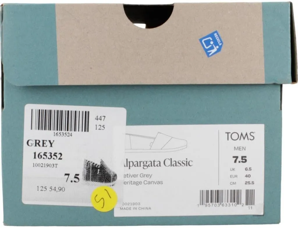 TOMS Girl's, Alpargata Classic Slip-On - Little Kid & Big Kid