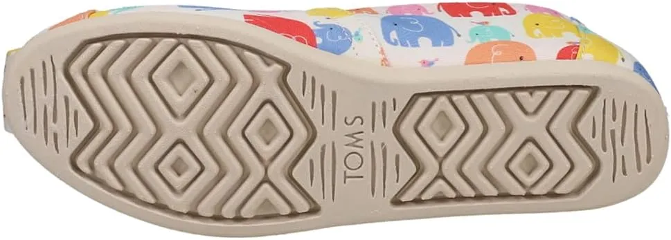 TOMS Womens Alpargata Graphic Slip On Flats Casual - Multi, White