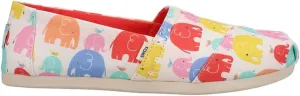 TOMS Womens Alpargata Graphic Slip On Flats Casual - Multi, White