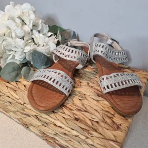 Top Staka Flat Embellished Sandal Shoe