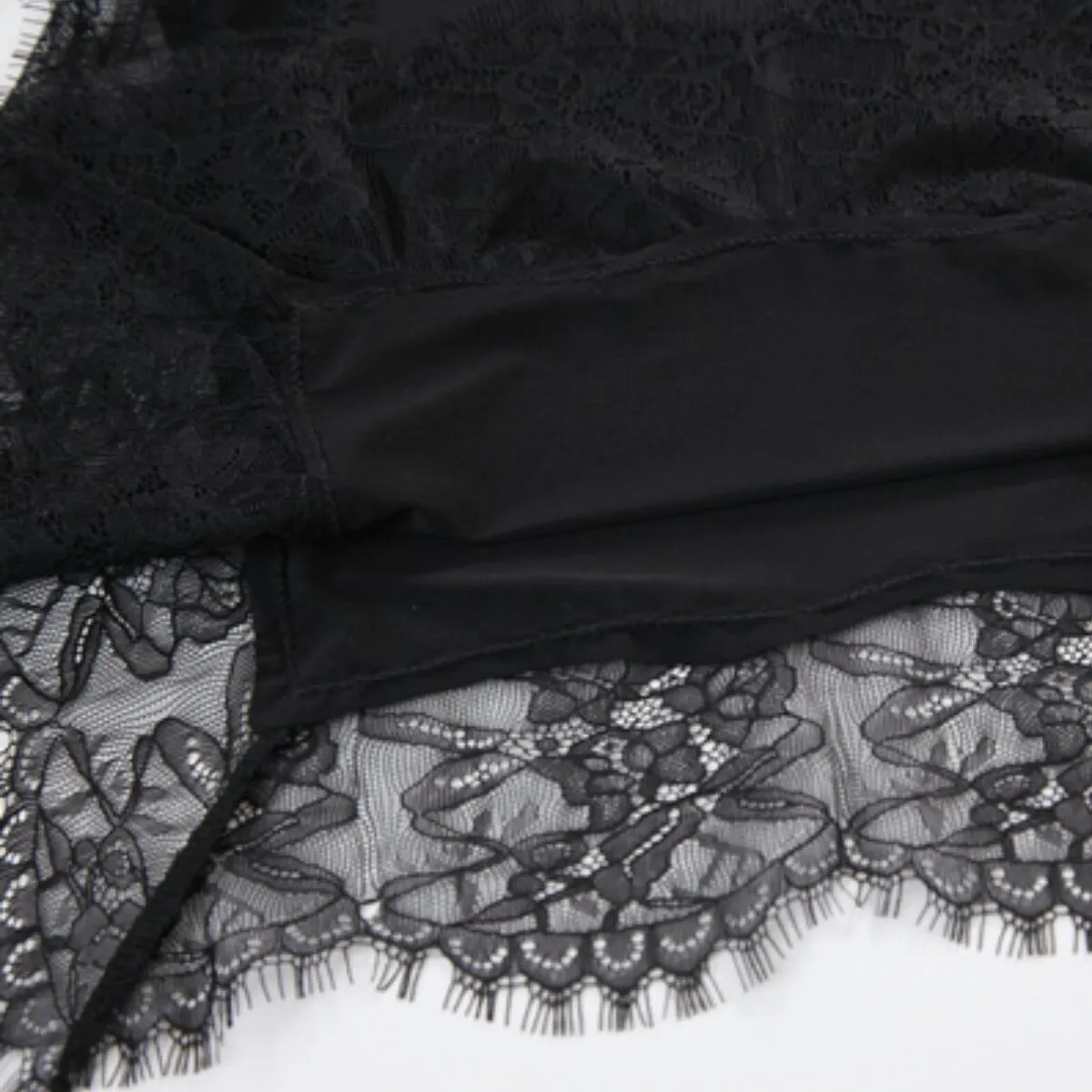 Val stretch satin slip set