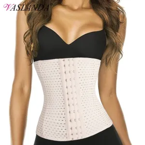 VASLANDA Women waist trainer Shaper Slimming Belt Corrective Underwear Fitness Faja Abdomen Enhancer Waist Girdle Straps