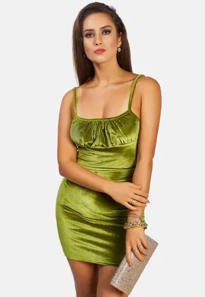 Velvet Mini Bodycon Dress By Ruw