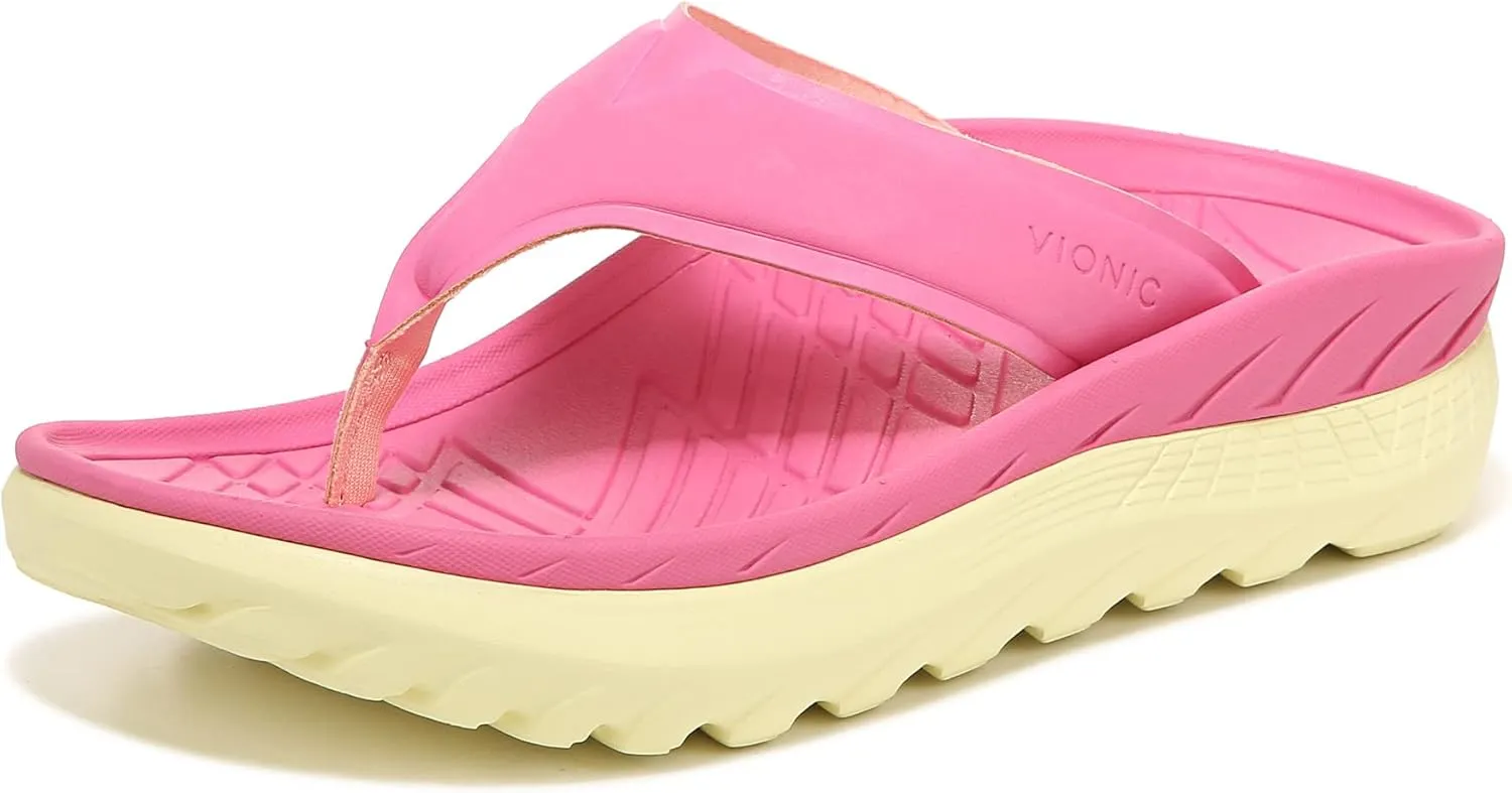 Vionic All Gender Blissful Restore Recovery Sandal- Supportive Toe-Post Flip Flops That Include Three-Zone Comfort with Orthotic Insole Arch Support,Recovery Sandals for Women and Men