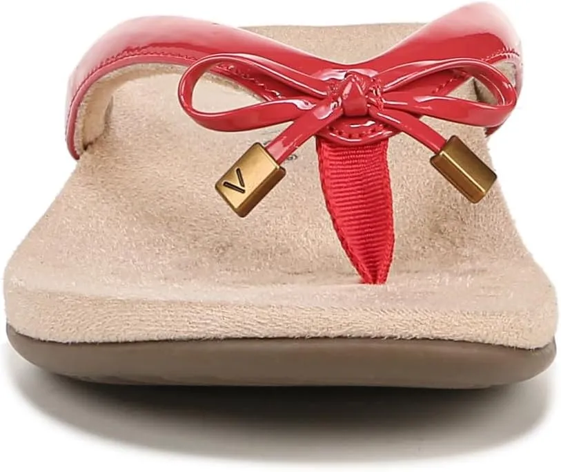 Vionic Women's Rest Bella Toe Post Sandal- Supportive Ladies Orthotic Sandals that include Three Zone Comfort with Arch Support- Flip Flop for Ladies, Medium and Wide Width Size 5-12