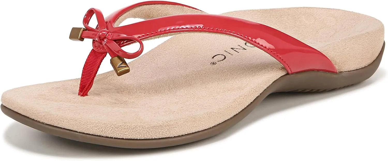 Vionic Women's Rest Bella Toe Post Sandal- Supportive Ladies Orthotic Sandals that include Three Zone Comfort with Arch Support- Flip Flop for Ladies, Medium and Wide Width Size 5-12