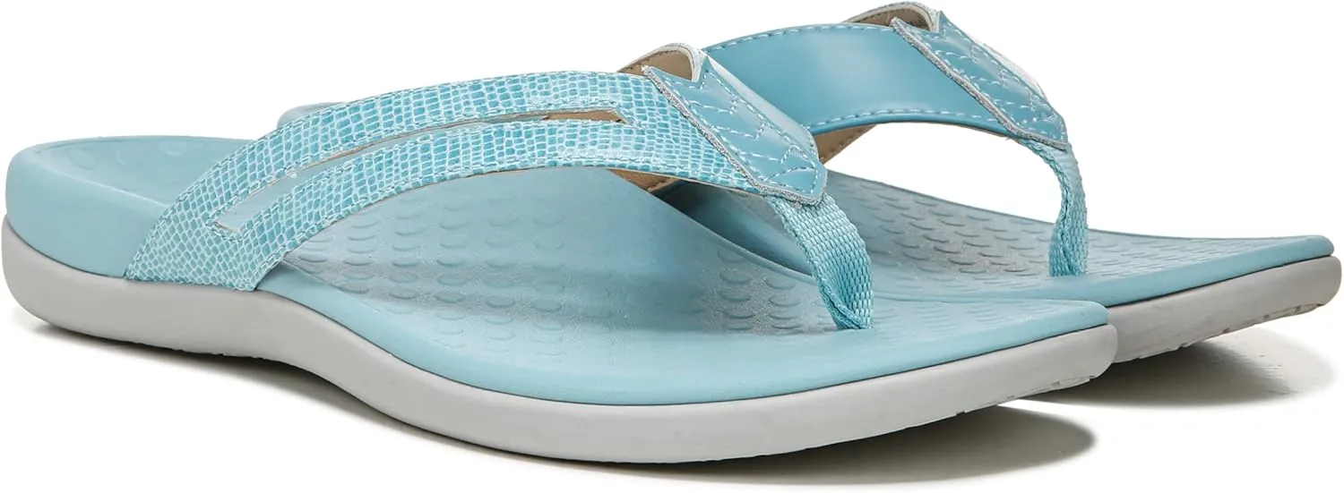 Vionic Women's Tide Kalise Toe Post Sandals- Supportive Ladies Sandals That Include Three-Zone Comfort with Orthotic Insole Arch Support, Medium Fit Sandals for Women