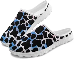Water Shoes Mules for Women Mesh Shoes Womens Leopard Flats Barefoot Garden Footwear Lightweight Closed Toe Slides