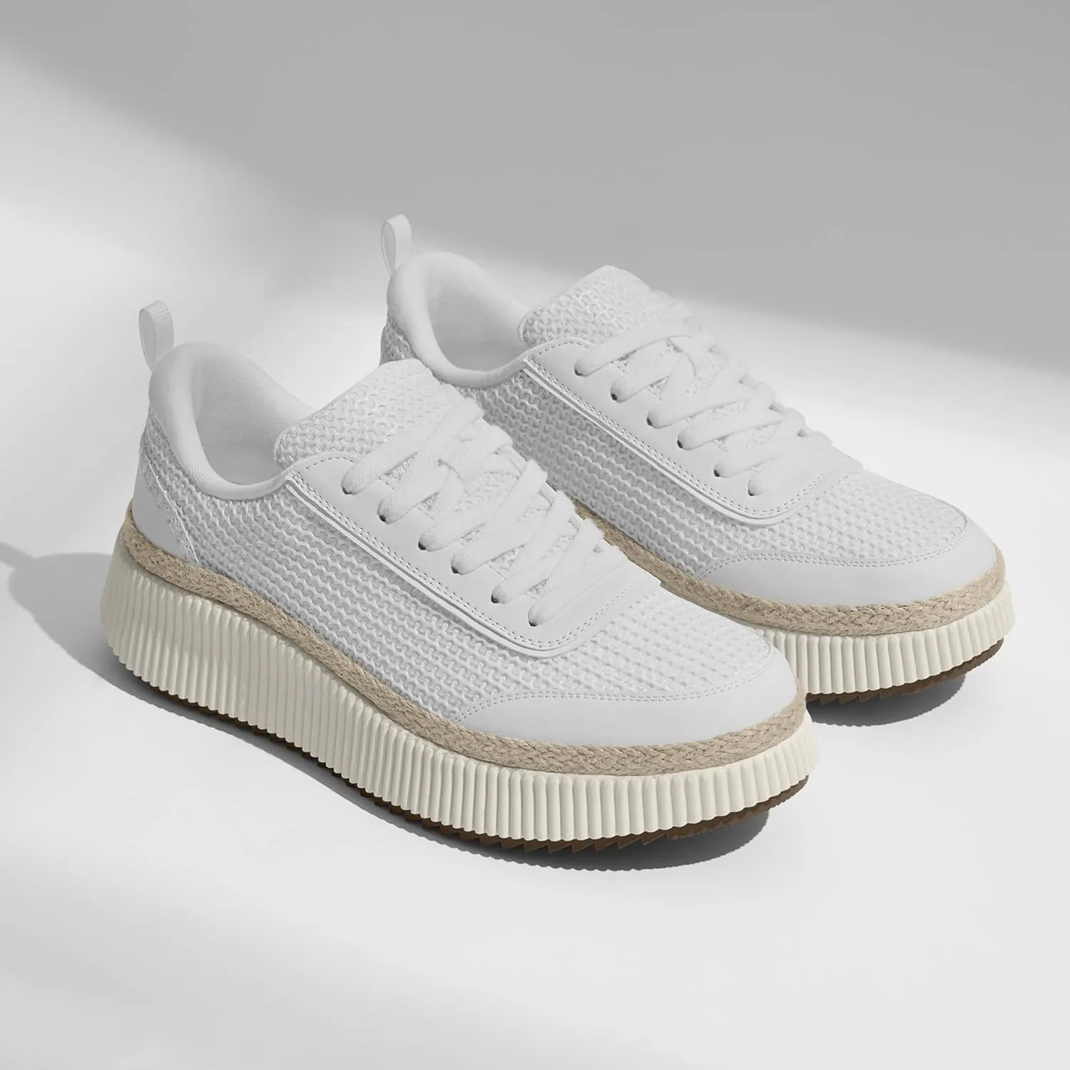 Women Espadrille Platform Sneakers Chunky Fashion Casual Shoes for Women Comfortable Walking Sneakers