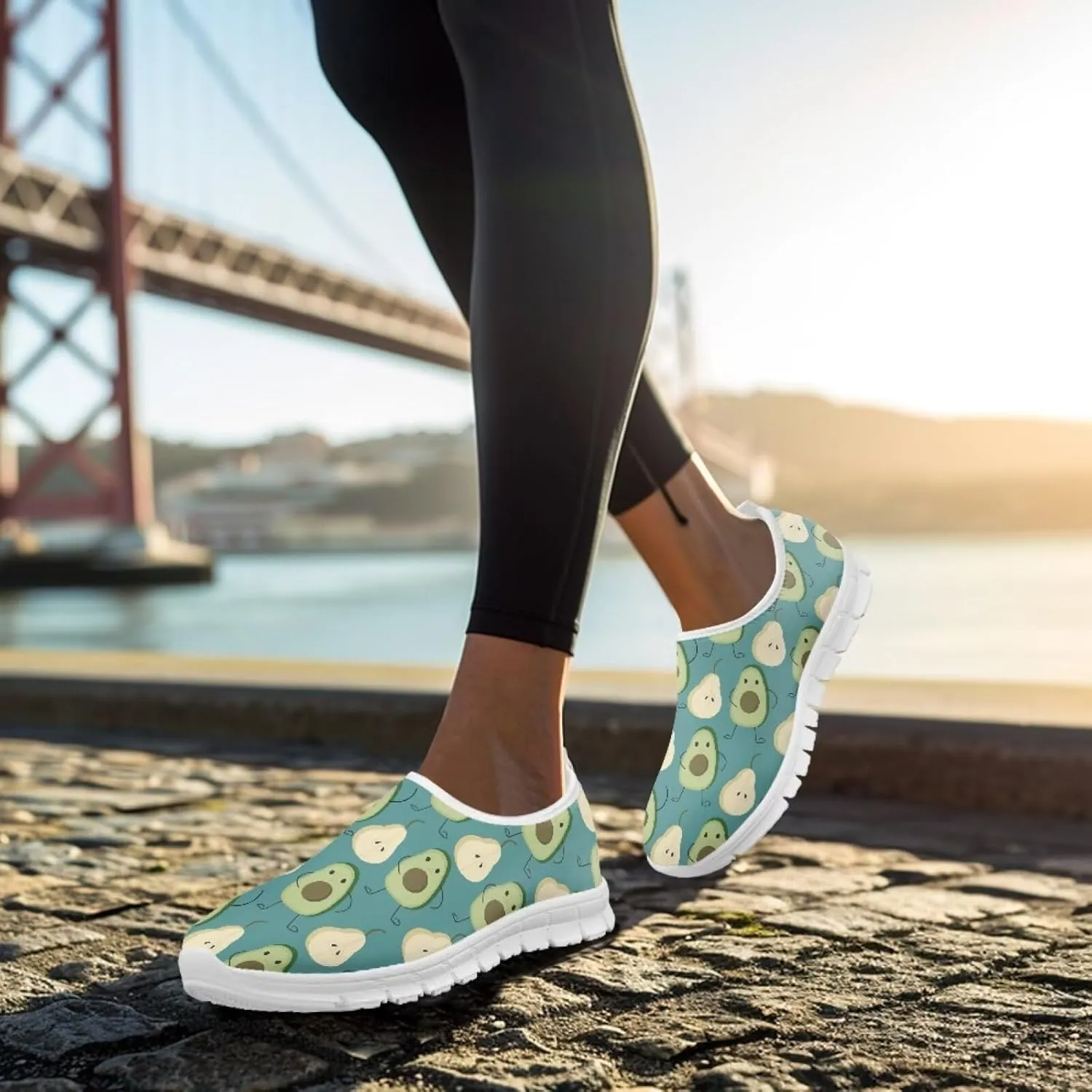 Women's Fruit Work Shoes Casual Loafers Flats Walk Shoes Ankle Support Platform Sneaker for Travel