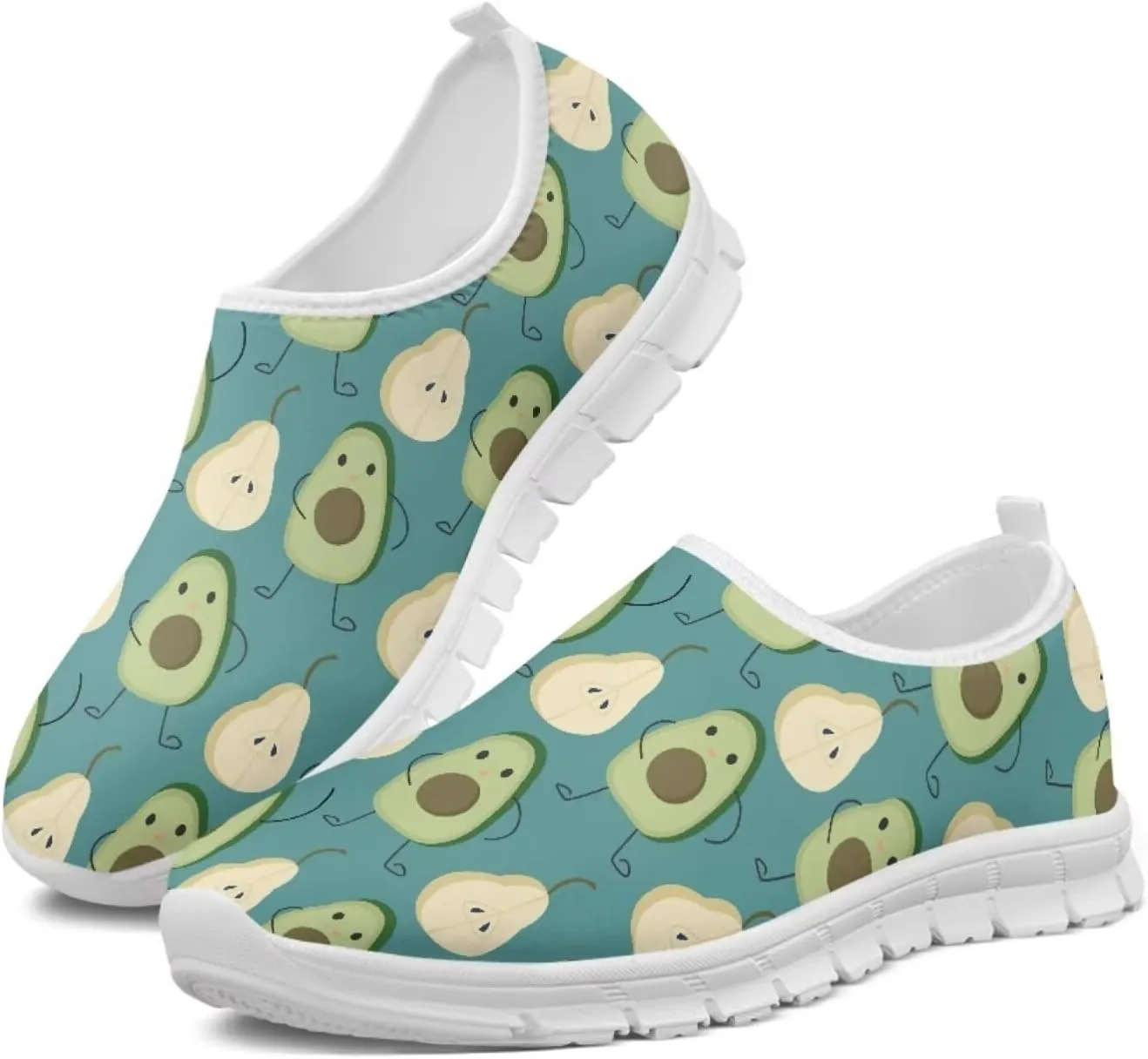 Women's Fruit Work Shoes Casual Loafers Flats Walk Shoes Ankle Support Platform Sneaker for Travel