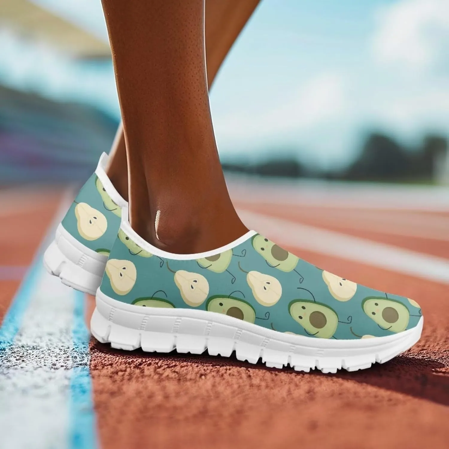 Women's Fruit Work Shoes Casual Loafers Flats Walk Shoes Ankle Support Platform Sneaker for Travel