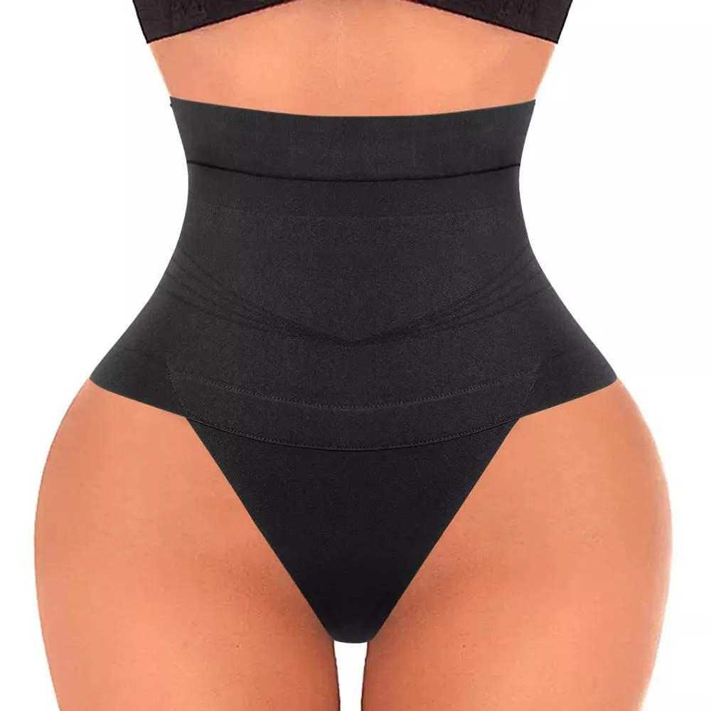 Women's High-Waist Seamless Body Shaper Briefs Waist Trainer Firm Control Tummy