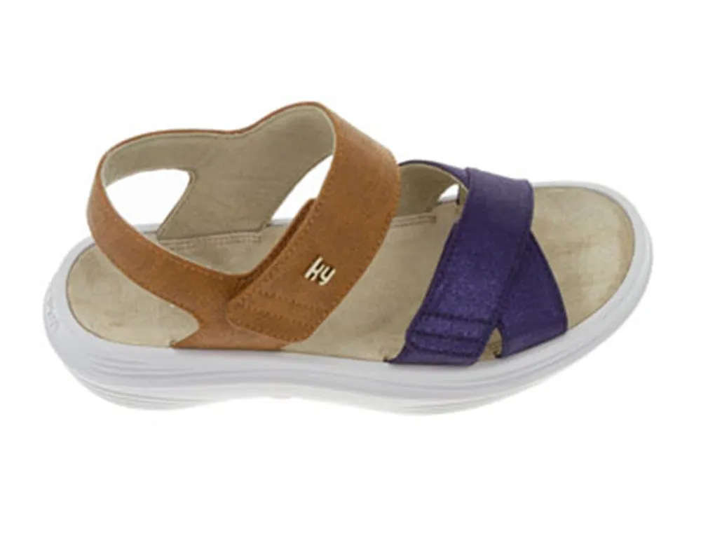 Womens Melano Blue-Brown Cushioned Sandals
