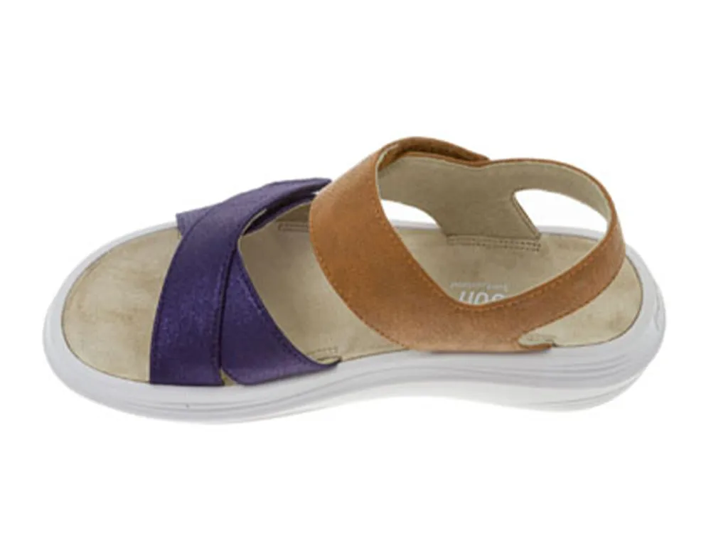 Womens Melano Blue-Brown Cushioned Sandals