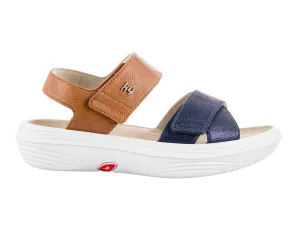 Womens Melano Blue-Brown Cushioned Sandals