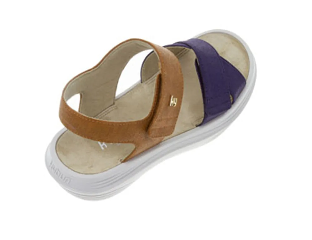 Womens Melano Blue-Brown Cushioned Sandals