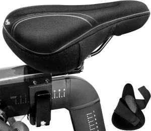 X Wing Bike Seat Cover Padded with Memory Foam OR Gel, Bicycle Saddle Soft for Men Women, Comfort Exercise Cycle Seats Cushion Padded Fits Stationary Bikes, Spin, for Indoor and Outdoor Cycling