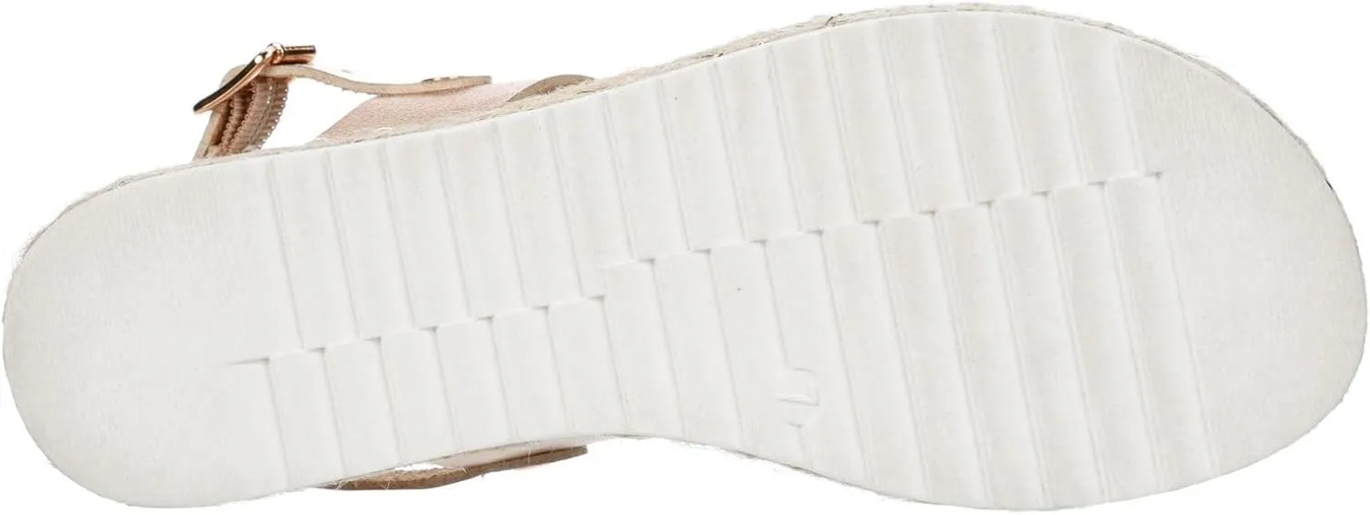 XAPPEAL Amelia - Women's Open Toe Ankle Buckle Strap Casual Platform Espadrille Sandals