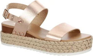 XAPPEAL Amelia - Women's Open Toe Ankle Buckle Strap Casual Platform Espadrille Sandals