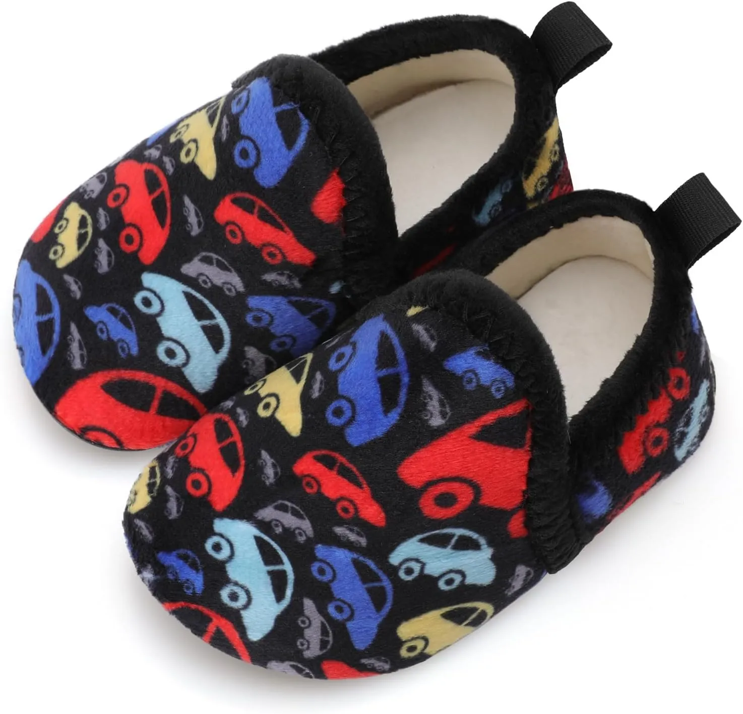 XIHALOOK Toddler Boys Girls House Slippers with Microfleece Lining Cozy Household Shoes Non-slip for Kids