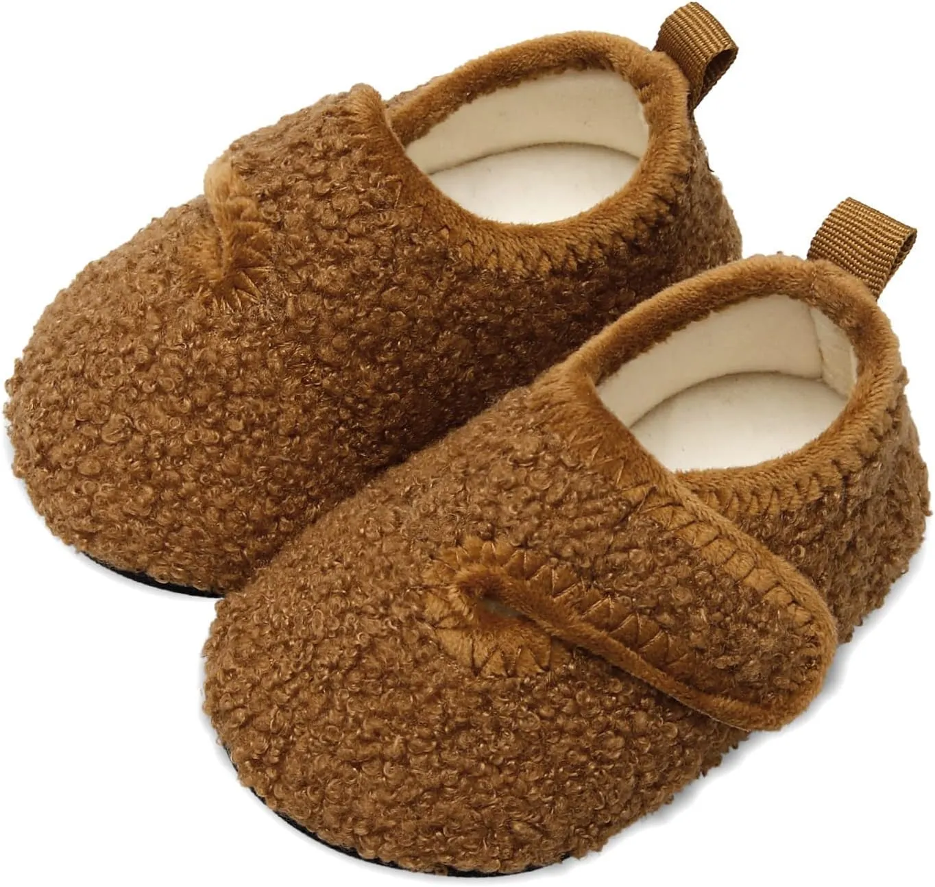 XIHALOOK Toddler Boys Girls House Slippers with Microfleece Lining Cozy Household Shoes Non-slip for Kids