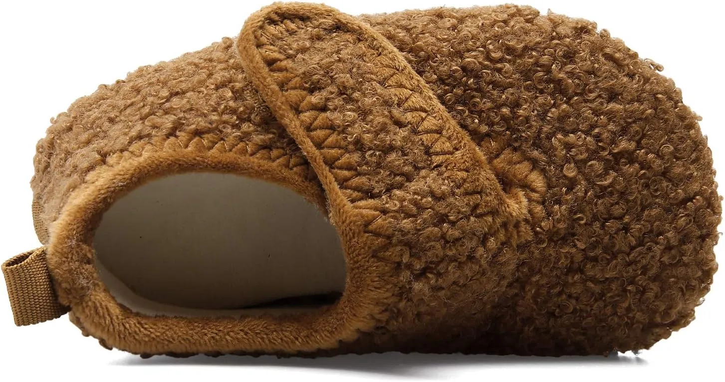 XIHALOOK Toddler Boys Girls House Slippers with Microfleece Lining Cozy Household Shoes Non-slip for Kids