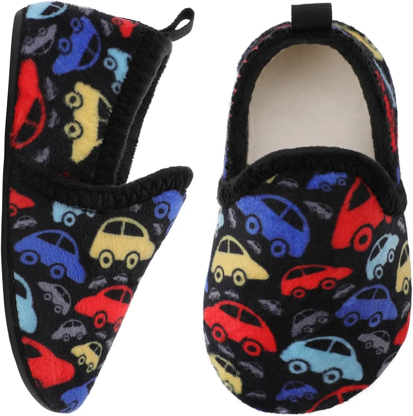 XIHALOOK Toddler Boys Girls House Slippers with Microfleece Lining Cozy Household Shoes Non-slip for Kids