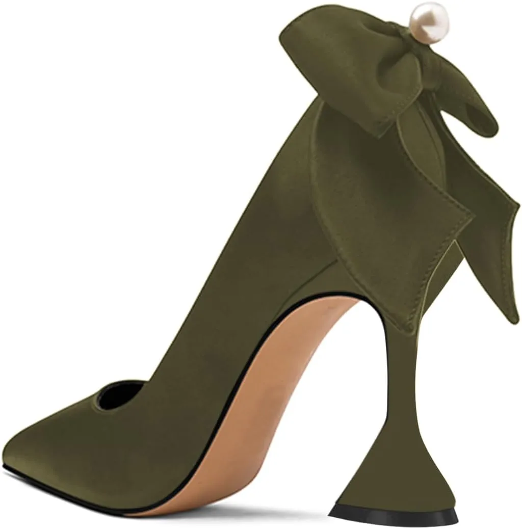 YDN Women's Pointy Toe Slip on Pumps Special High Heels Party Prom Dress Ladies Shoe Size 4-16 US