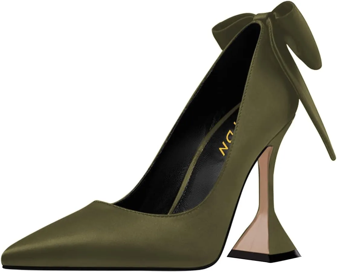 YDN Women's Pointy Toe Slip on Pumps Special High Heels Party Prom Dress Ladies Shoe Size 4-16 US