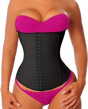 YIANNA Latex Long Torso Waist Trainer for Women Tummy Control Underbust Waist Cincher Corset Sport Girdle Body Shaper