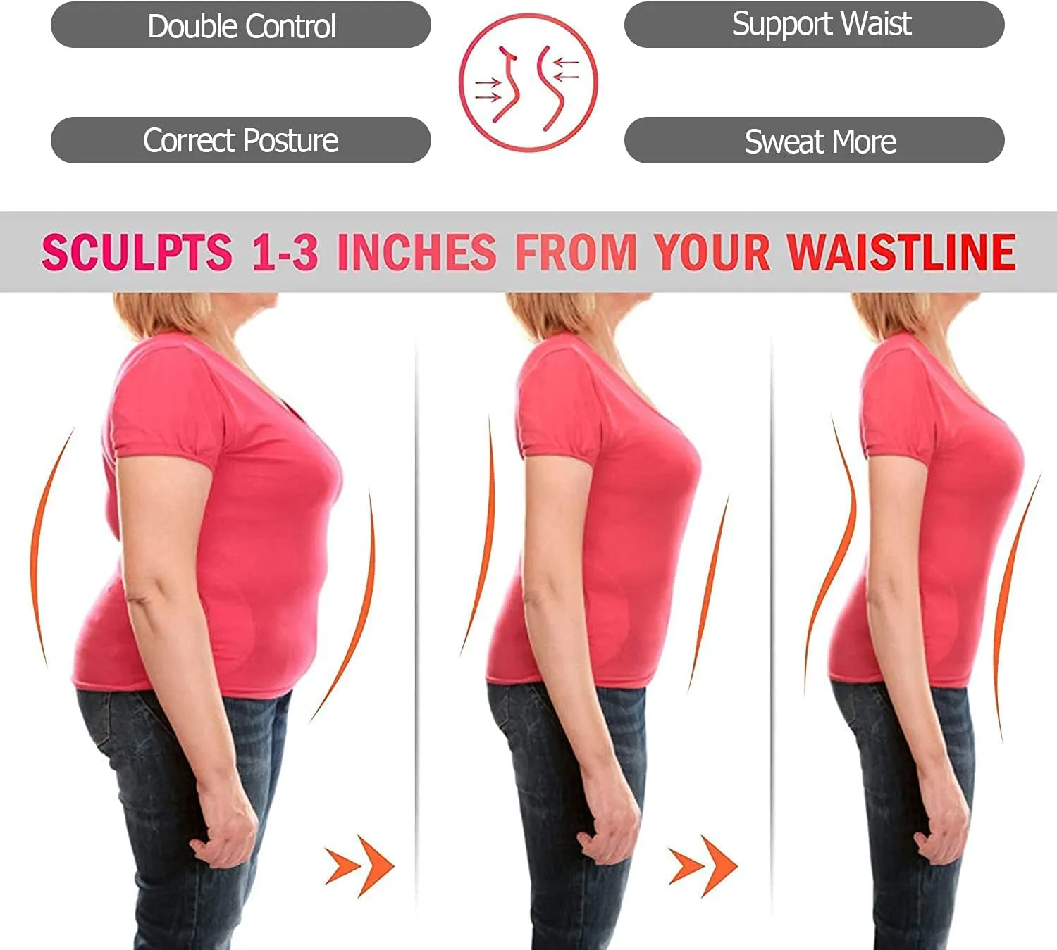YIANNA Waist Trainer for Women Latex Underbust Double Training Belt Tummy Control Waist Cincher Sport Girdle