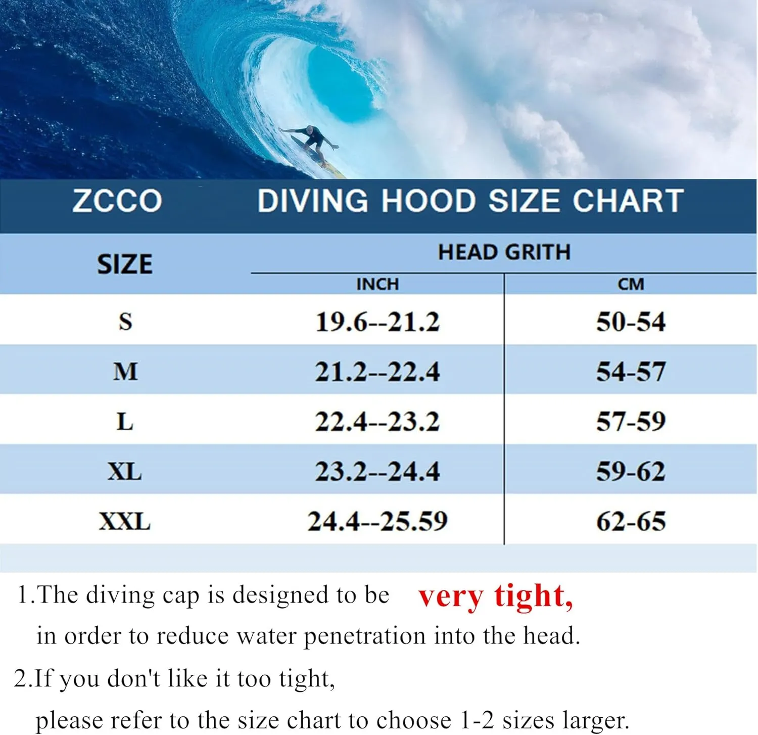 ZCCO Diving Hood 3mm/5mm Neoprene Wetsuit Hood - Durable & Stretchable Cap for Snorkeling, Kayaking, Surfing, Canoeing & Water Sports